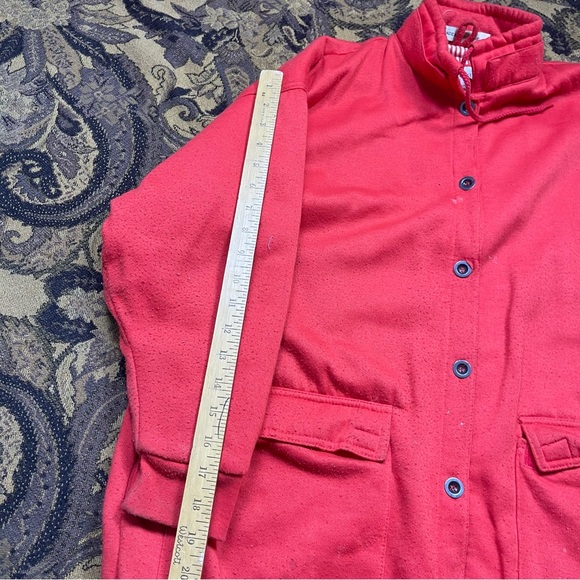 Vtg Gottschalks Womens Oversized Jacket Medium‎ Button Front Pockets Holiday - Picture 6 of 7